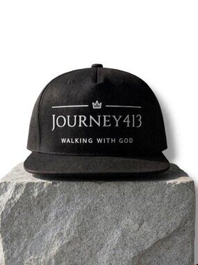 NEW - JOURNEY 413 T SNAPBACK WALKING WITH GOD HAT - BLACK